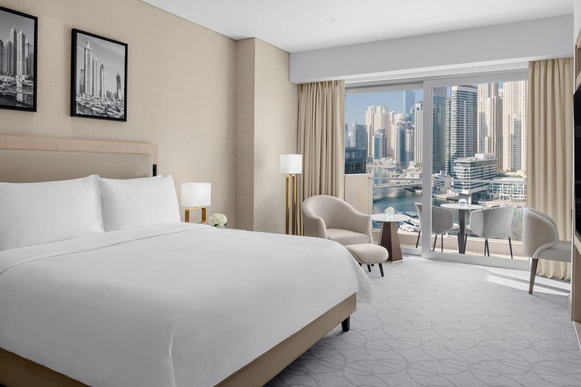 Executive Marina View Room, King bed, Club lounge access with Breakfast, Lunch & Dinner, Including direct access to Dubai Marina Mall & Marina Walk